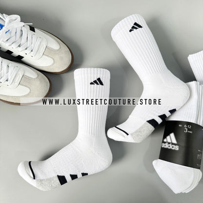 ADlDAS SOCKS CREW/LOW CUT (3 PAIRS)