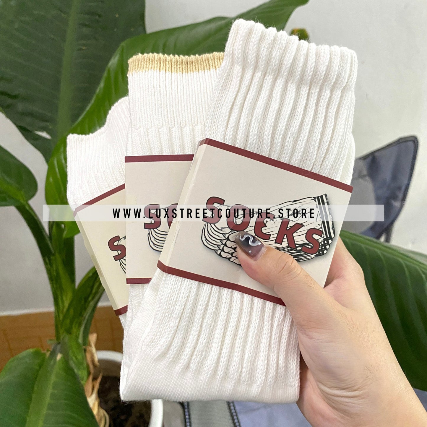 High Quality Plain White Socks (3 Pairs)