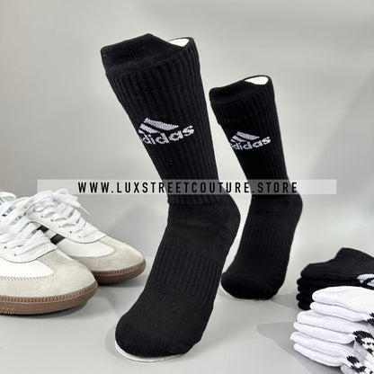 ADlDAS HIGH CUT BASKETBALL SOCKS ( 3 PAIRS )