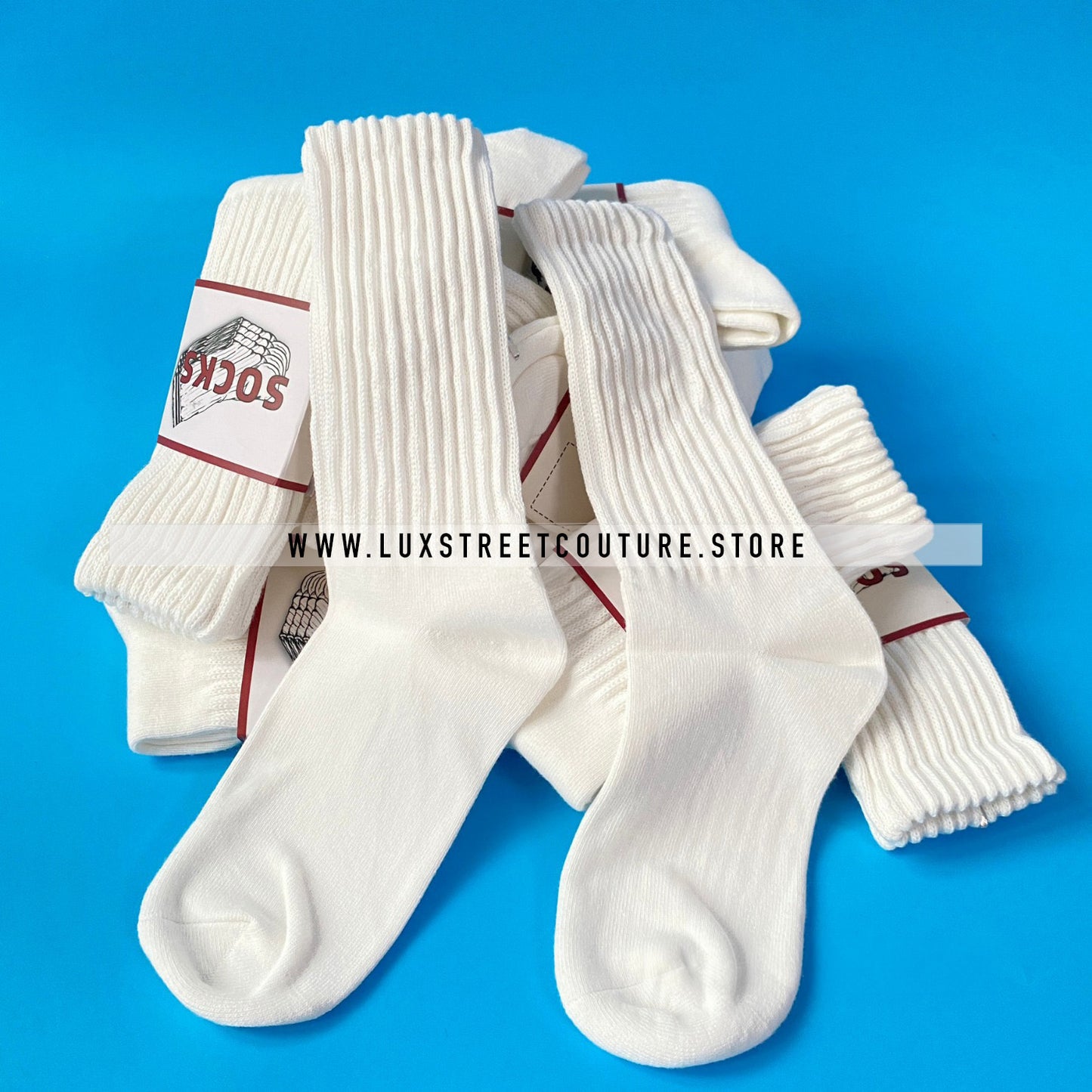 High Quality Plain White Socks (3 Pairs)